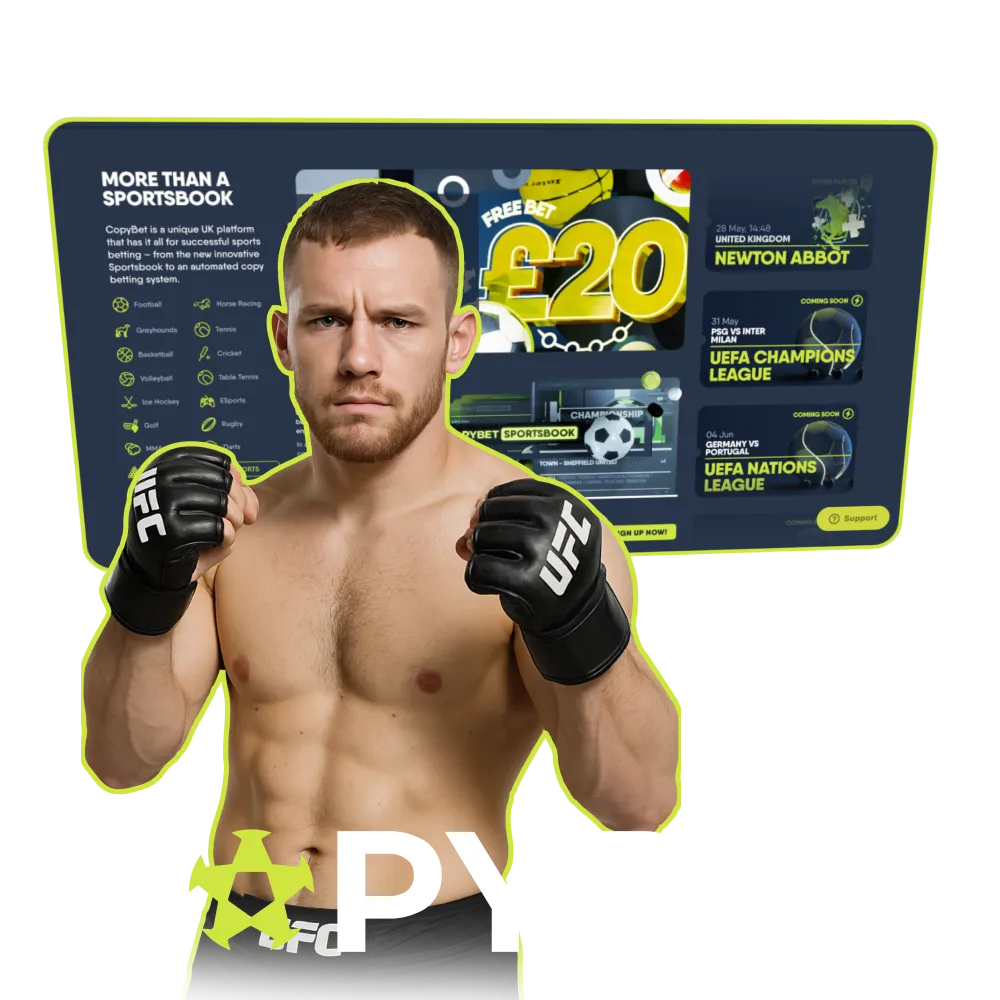 Bet on UFC fights with real-time Copybet odds.