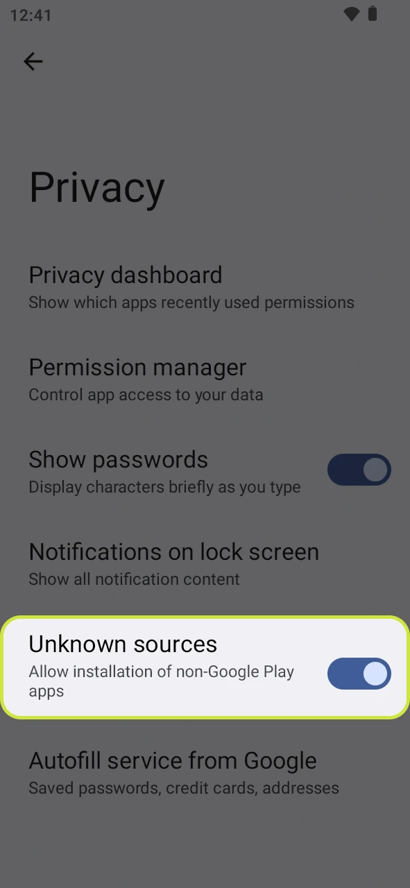 Allow installation from unknown sources for your Copybet Android app.