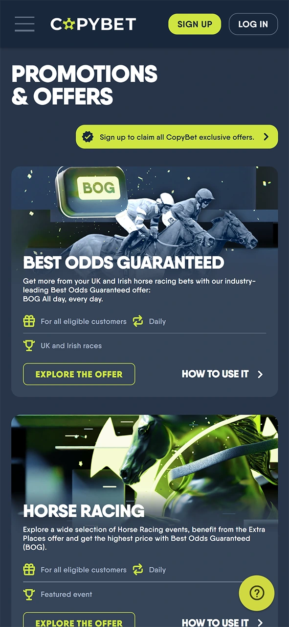 Claim exciting promotions via the reward interface in the Copybet app.