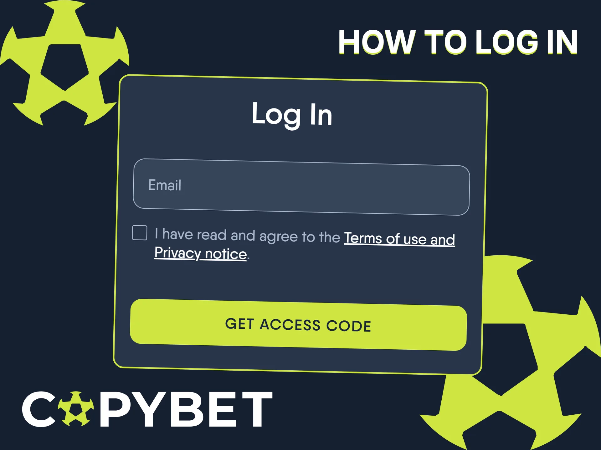 Sign into your profile to access premium betting markets via Copybet.