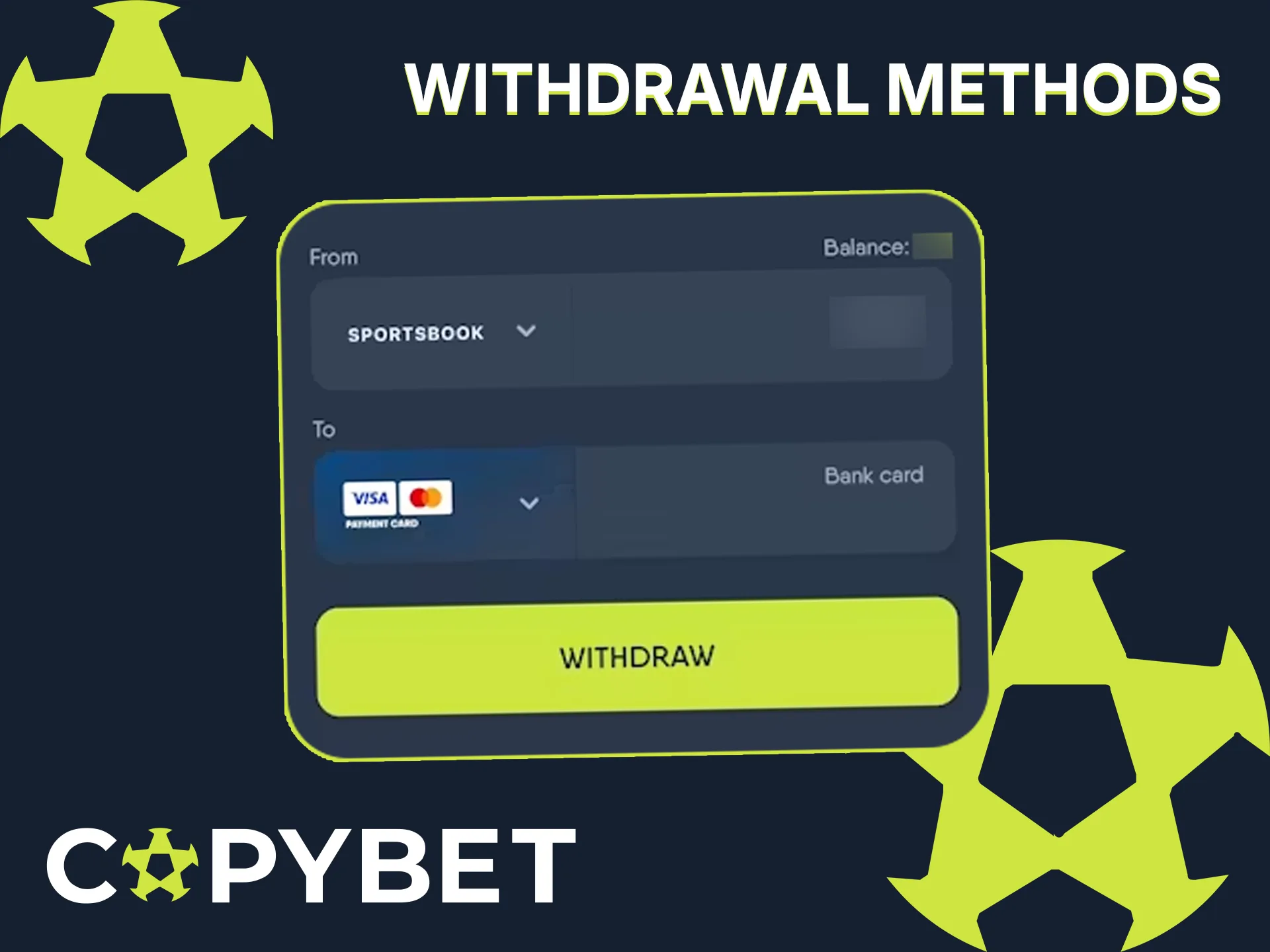 Cash out your winnings quickly through reliable banking options at Copybet.